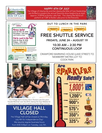 2016 Libertyville 4th of July updates