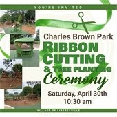Charles Brown Park Ribbon Cutting and Arbor Day Planting