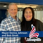 Mayor Donna Johnson and Bob Sirott
