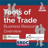 Text reads "Tools of the Trade: Business Resource Overview."