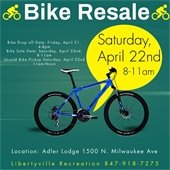 A teal background showcases a blue bike with text that reads "Bike Resale."